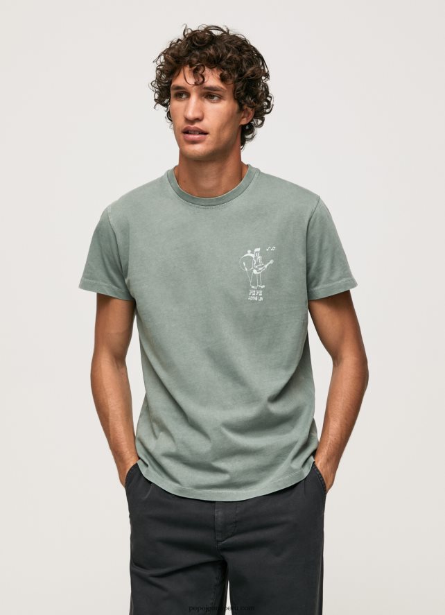 hombres camiseta de algodón lavado y teñido Pepe Jeans 44JTZ925 fundición - Imagen 1