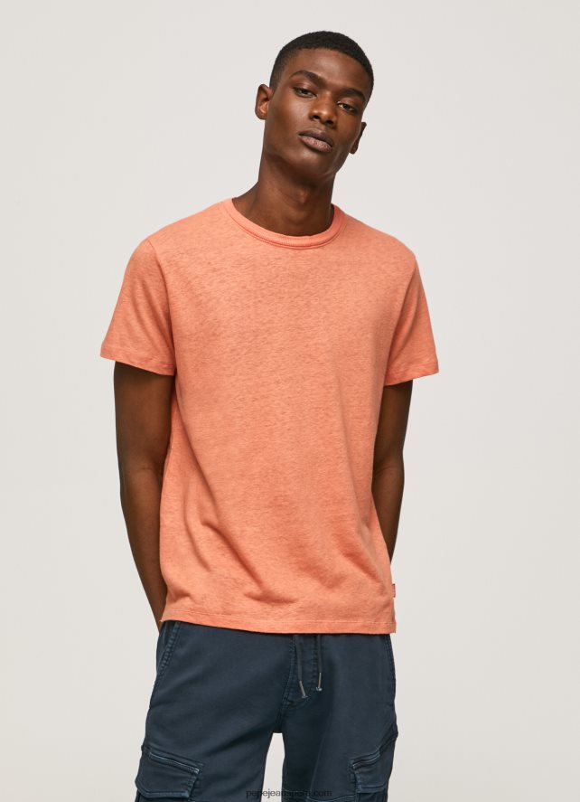 hombres_camiseta_de_algodon_liso_pepe_jeans_44jtz995_calabaza_naranja.jpg hombres camiseta de algodón liso Pepe Jeans 44JTZ995 calabaza naranja - Imagen 1