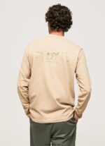 hombres camiseta de manga larga de algodón Pepe Jeans 44JTZ913 piedra - Imagen 4