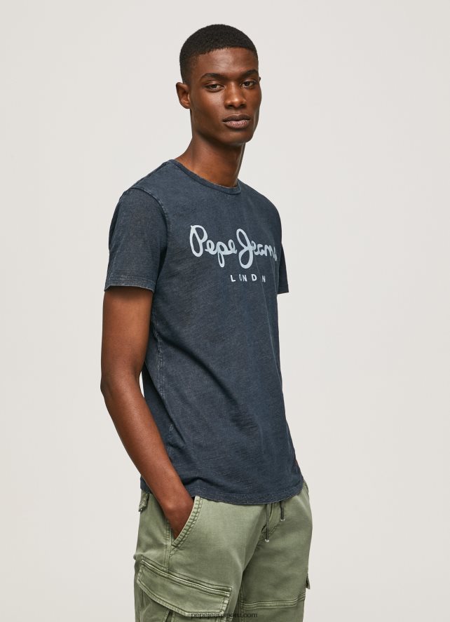 hombres camiseta essentialenim n con logo estampado Pepe Jeans 44JTZ1015 índigo - Imagen 3