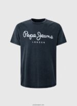 hombres camiseta essentialenim n con logo estampado Pepe Jeans 44JTZ1015 índigo - Imagen 5