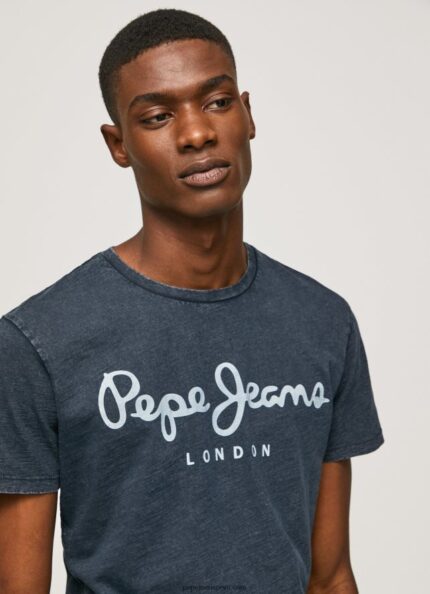 hombres camiseta essentialenim n con logo estampado Pepe Jeans 44JTZ1015 índigo