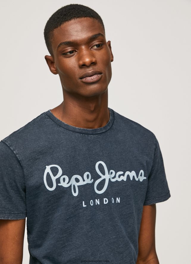 hombres camiseta essentialenim n con logo estampado Pepe Jeans 44JTZ1015 índigo - Imagen 1