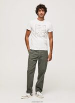 hombres camiseta estampada de algodón Pepe Jeans 44JTZ940 blanco - Imagen 2