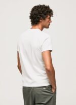 hombres camiseta estampada de algodón Pepe Jeans 44JTZ940 blanco - Imagen 4