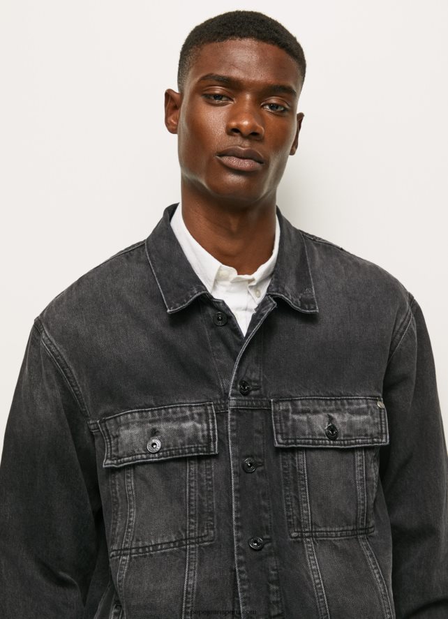 hombres chamarra de mezclilla oversize Pepe Jeans 44JTZ833 mezclilla - Imagen 2