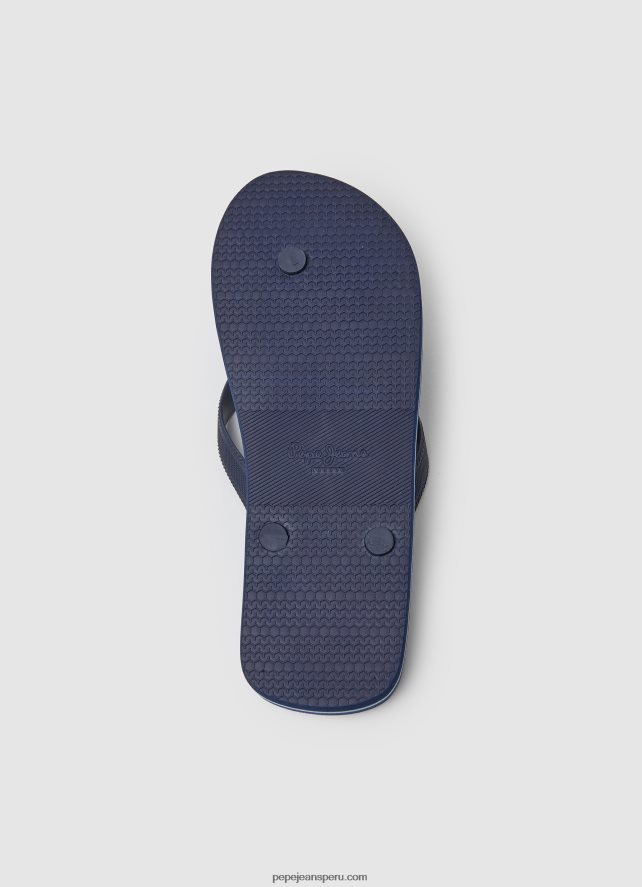 hombres chanclas de playa con logo de bay beach Pepe Jeans 44JTZ1277 Denim oscuro - Imagen 5