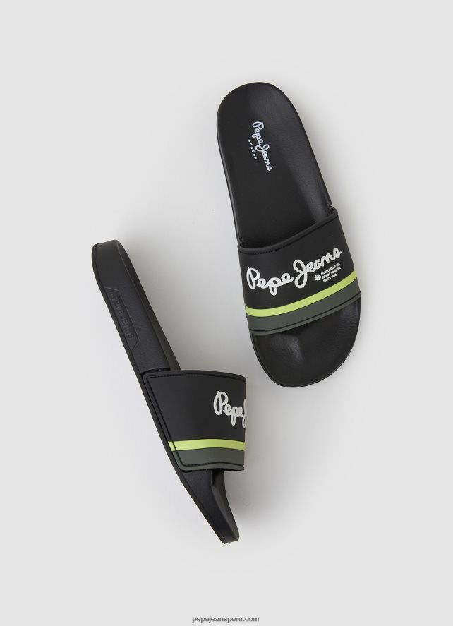hombres chanclas de playa slider portobello Pepe Jeans 44JTZ1261 negro - Imagen 2