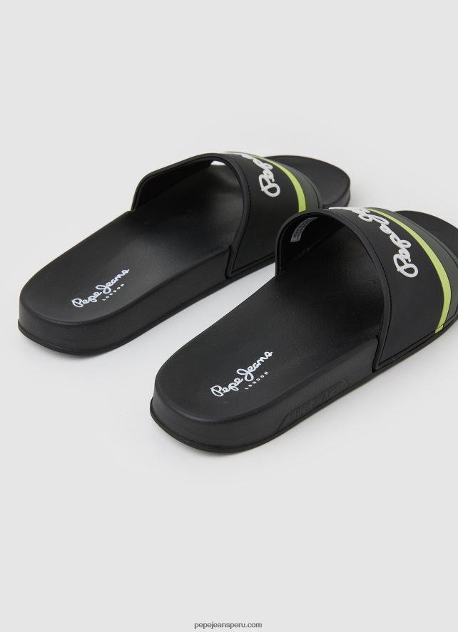 hombres chanclas de playa slider portobello Pepe Jeans 44JTZ1261 negro - Imagen 4
