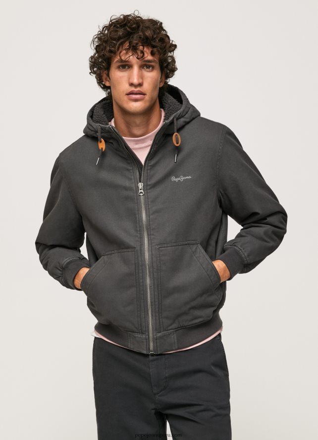 hombres_chaqueta_con_forro_polar_pepe_jeans_44jtz836_negro_lavado.jpg hombres chaqueta con forro polar Pepe Jeans 44JTZ836 negro lavado - Imagen 1