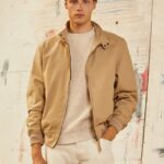 hombres chaqueta harrington de algodón Pepe Jeans 44JTZ830 camello