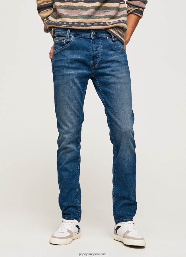 hombres jeans con tiro medio y corte estándar Pepe Jeans 44JTZ801 mezclilla - Imagen 2