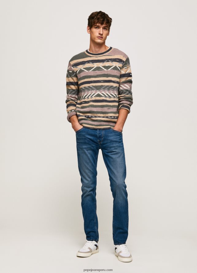 hombres_jeans_con_tiro_medio_y_corte_estandar_pepe_jeans_44jtz801_mezclilla.jpg hombres jeans con tiro medio y corte estándar Pepe Jeans 44JTZ801 mezclilla - Imagen 1