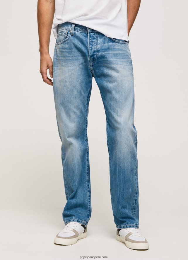 hombres jeans penn de corte holgado con tiro caído Pepe Jeans 44JTZ810 mezclilla - Imagen 2