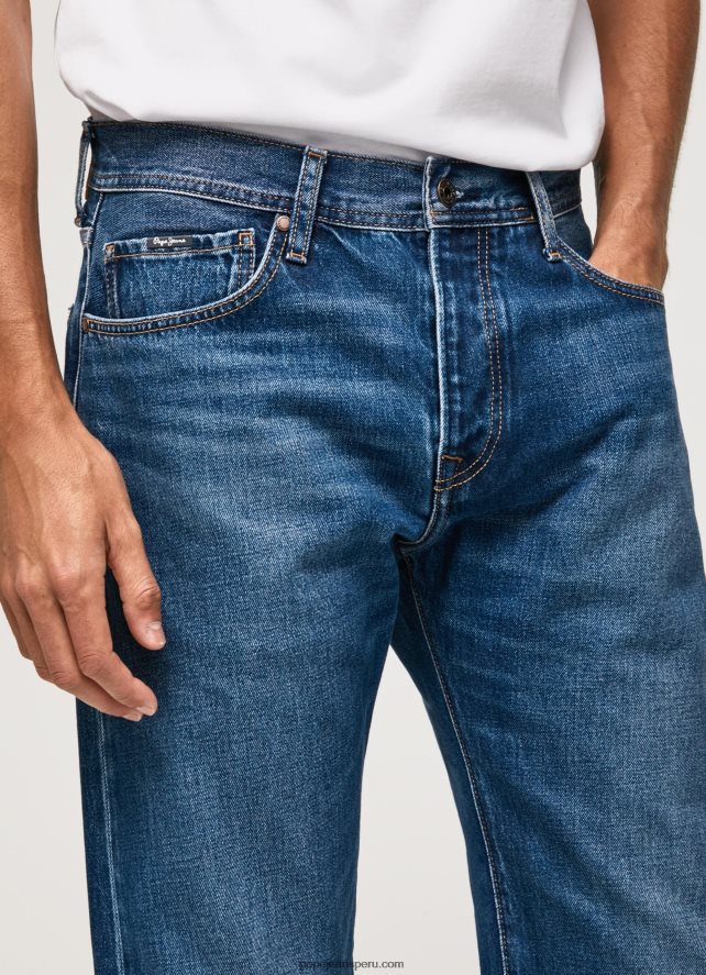 hombres jeans penn de corte holgado con tiro caído Pepe Jeans 44JTZ814 mezclilla - Imagen 3