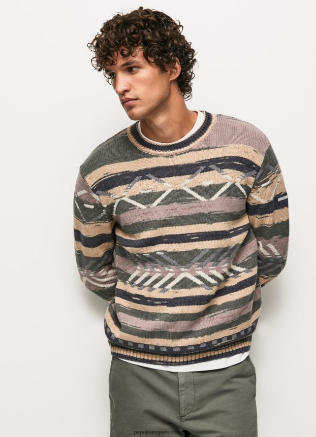 hombres jersey a rayas con cuello redondo Pepe Jeans 44JTZ857 multi - Imagen 3
