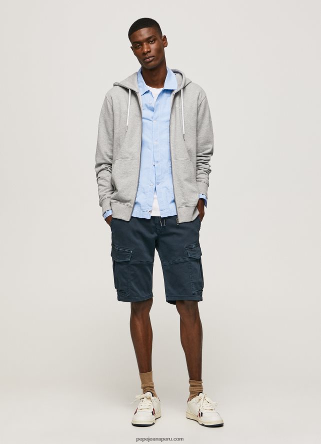 hombres jersey con cremallera y logo estampado Pepe Jeans 44JTZ883 gris marga - Imagen 2
