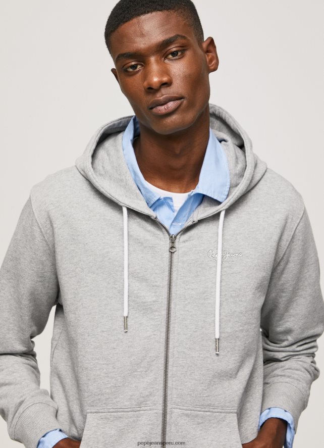hombres jersey con cremallera y logo estampado Pepe Jeans 44JTZ883 gris marga - Imagen 1