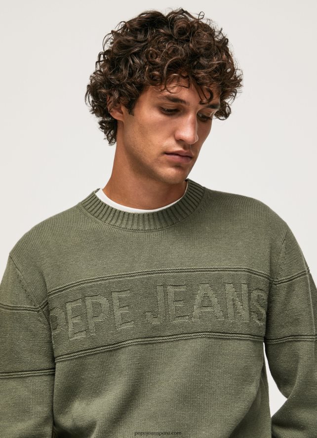 hombres jersey de algodón con cuello redondo Pepe Jeans 44JTZ856 fundición - Imagen 3