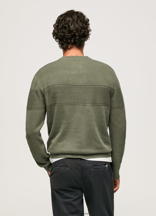 hombres jersey de algodón con cuello redondo Pepe Jeans 44JTZ856 fundición - Imagen 4