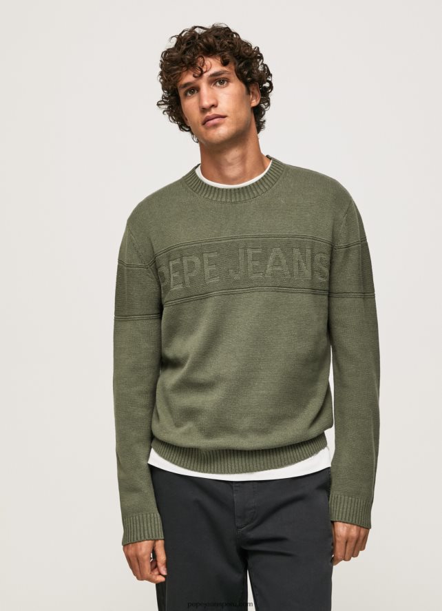 hombres jersey de algodón con cuello redondo Pepe Jeans 44JTZ856 fundición - Imagen 1