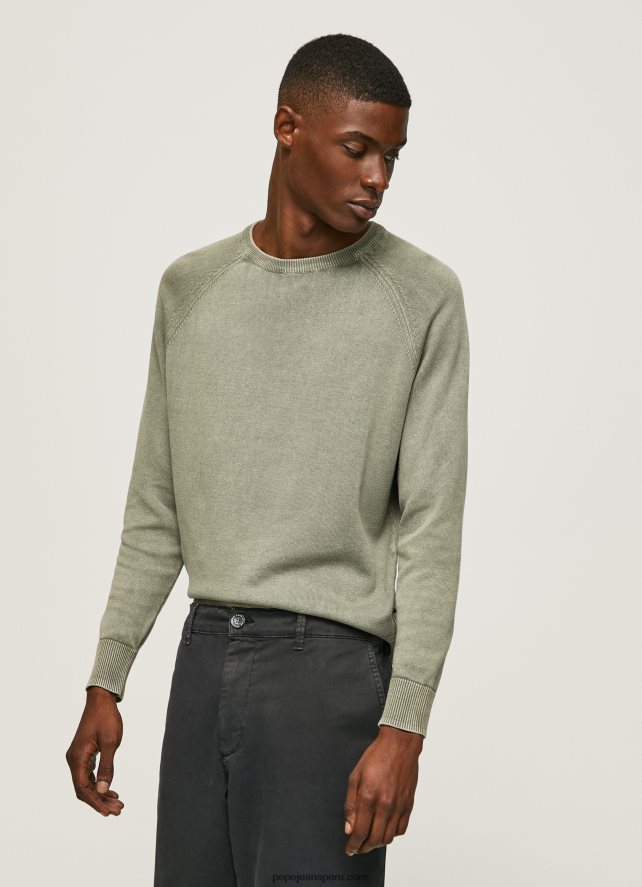 hombres jersey de algodón con cuello redondo Pepe Jeans 44JTZ860 fundición - Imagen 1