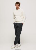 hombres jersey de algodón con cuello redondo Pepe Jeans 44JTZ865 Marfil - Imagen 2