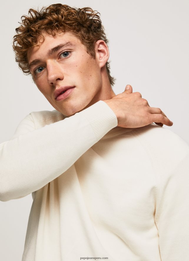 hombres jersey de algodón con cuello redondo Pepe Jeans 44JTZ865 Marfil - Imagen 3