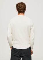 hombres jersey de algodón con cuello redondo Pepe Jeans 44JTZ865 Marfil - Imagen 4