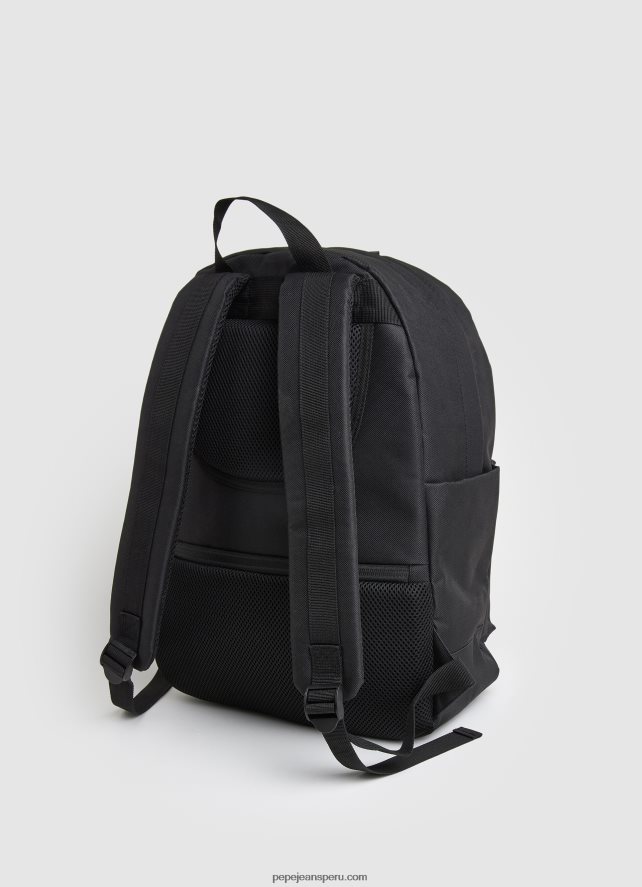 hombres mochila de tela con detalles de líneas Pepe Jeans 44JTZ1294 negro - Imagen 2