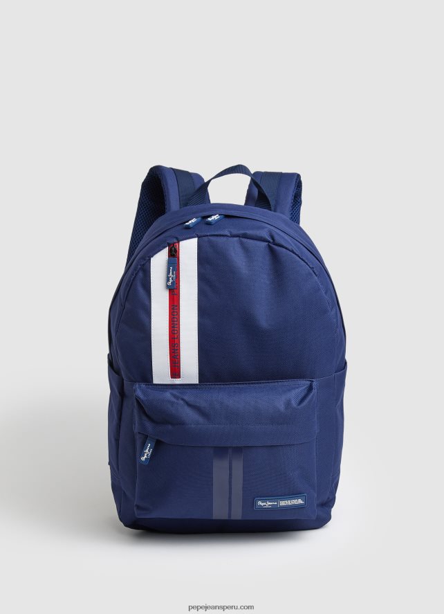 hombres mochila de tela con detalles de líneas Pepe Jeans 44JTZ1294 negro - Imagen 4
