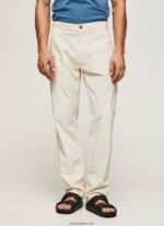 hombres pantalones cargo de trabajador de newton Pepe Jeans 44JTZ1123 Marfil - Imagen 2