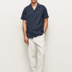 hombres pantalones chinos de corte holgado con flechas Pepe Jeans 44JTZ1102 Marfil