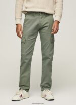 hombres pantalones chinos de corte regular sean Pepe Jeans 44JTZ1126 fundición - Imagen 2