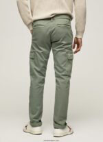 hombres pantalones chinos de corte regular sean Pepe Jeans 44JTZ1126 fundición - Imagen 4