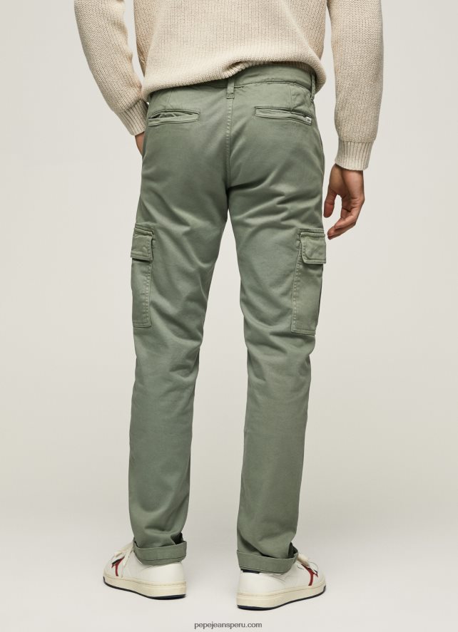 hombres pantalones chinos de corte regular sean Pepe Jeans 44JTZ1126 fundición - Imagen 4