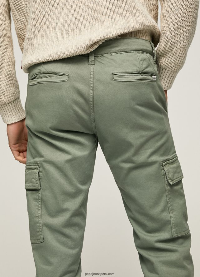 hombres pantalones chinos de corte regular sean Pepe Jeans 44JTZ1126 fundición - Imagen 5