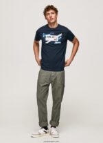 hombres playera con estampado de bandera Pepe Jeans 44JTZ956 dulwich - Imagen 2