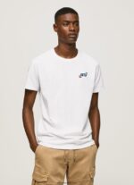 hombres playera con logo 1973 Pepe Jeans 44JTZ950 blanco