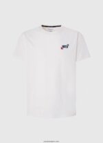 hombres playera con logo 1973 Pepe Jeans 44JTZ950 blanco - Imagen 5