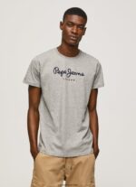 hombres playera con logo estampado Pepe Jeans 44JTZ1001 gris marga - Imagen 3