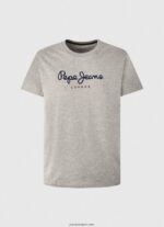 hombres playera con logo estampado Pepe Jeans 44JTZ1001 gris marga - Imagen 5