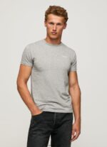 hombres playera con logo estampado Pepe Jeans 44JTZ1013 gris marga - Imagen 3