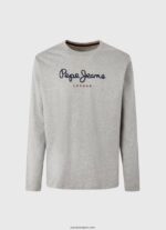 hombres playera con logo estampado Pepe Jeans 44JTZ1017 gris marga - Imagen 4