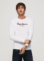 hombres playera con logo estampado Pepe Jeans 44JTZ1018 blanco - Imagen 3