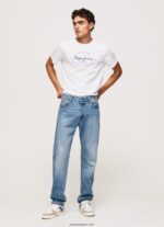 hombres playera con logo estampado Pepe Jeans 44JTZ921 blanco - Imagen 2