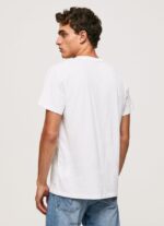 hombres playera con logo estampado Pepe Jeans 44JTZ921 blanco - Imagen 5