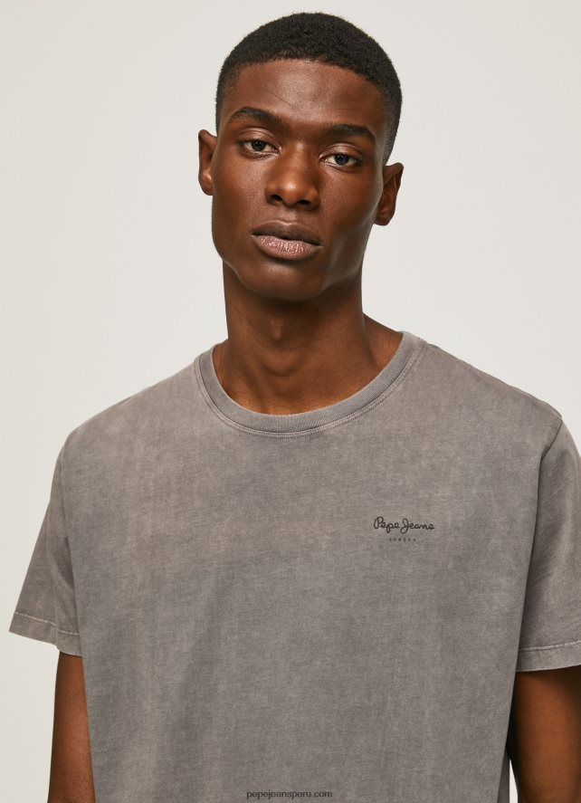 hombres_playera_con_logo_estampado_pepe_jeans_44jtz927_negro_lavado.jpg hombres playera con logo estampado Pepe Jeans 44JTZ927 negro lavado - Imagen 1