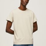 hombres playera con logo estampado Pepe Jeans 44JTZ939 malta