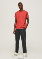 hombres playera con logo estampado Pepe Jeans 44JTZ946 estudio rojo - Imagen 2